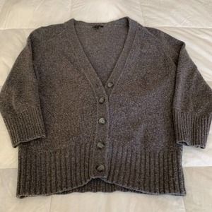 Ann Taylor Ladies Gray Cardigan Sweater